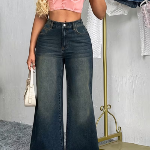 Women's Loose-Fitting Wide-Leg Jeans