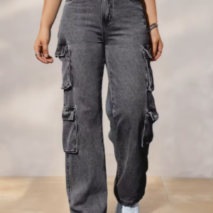 Women'S High-Waisted Wide-Leg Jeans