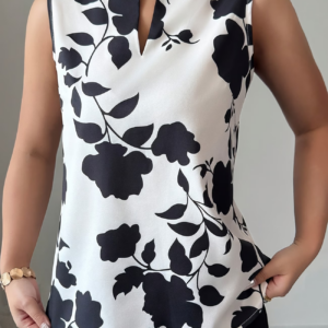 Elegant Floral Print Fashion Sleeveless