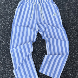 Men's Blue and White Striped